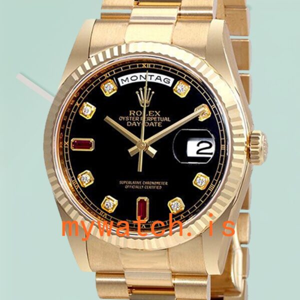 Rolex Day-Date Ladies 118238BKDRP 36mm Automatic Yellow Gold-tone: A Timeless Elegance