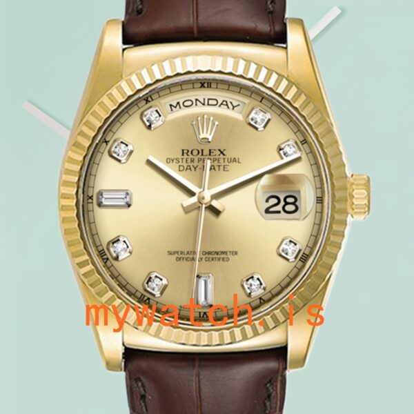 Rolex Day-Date Mens 36mm 118138 Champagne Dial: Genuine vs. Replica