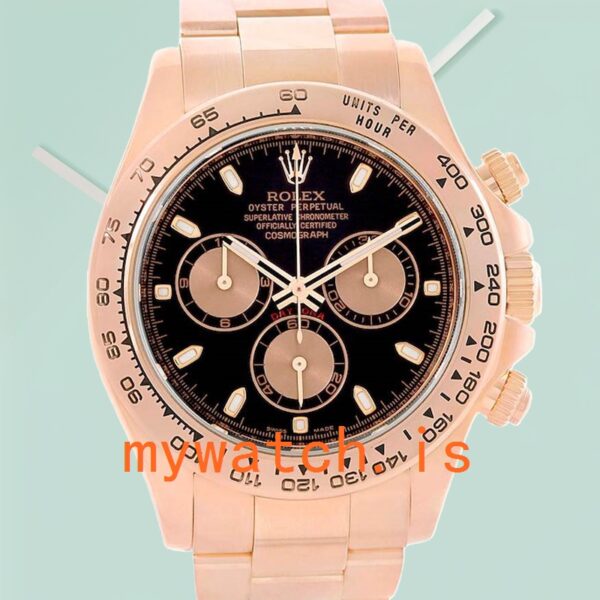 Rolex Daytona 116528-78598 Mens 40mm Gold-tone Black Dial: Genuine vs. Replica